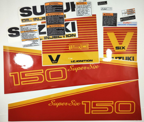 For SUZUKI 150 two stroke Påhengsmotor, Vinyl Klistremerker set from BOAT-MOTO / sticker kit