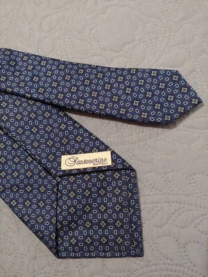 CRAVATTA TIE 7 fold -(7 pieghe) SANSEVERINO Napoli made in Italy New! rare - Immagine 1 di 4
