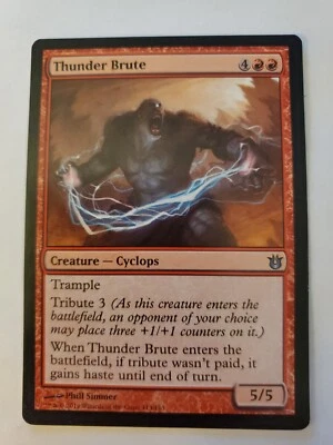 MTG Magic The Gathering Card Thunder Brute Creature Cyclops Red Born of the Gods - Image 1 of 2