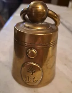 Antique 19th Russian 4lb Brass Novetly Victorian Ink Well Vintage Weight - Picture 1 of 7