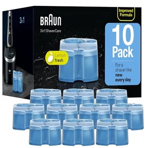 NEW, Braun Clean & Renew Refill Cartridges CCR10 Lemon Scent, 57 fl oz (10 Pack) - Picture 1 of 7