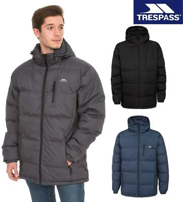 Trespass Mens Clip Padded Insulated Jacket Casual Zip Off Hooded Coat - Image 1 of 2