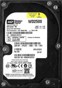 Western Digital WD2500JS-75MHB0 250GB Sata Hard Drive DCM: DSBHCTJCH - Picture 1 of 2