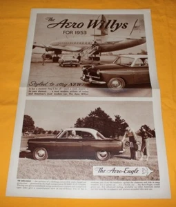 Catálogo de folletos Aero Willys 1953 EE. UU. Prospekt - Imagen 1 de 1