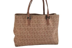 echt FENDI Vintage Zucchino Handtasche Canvas Leder rosa 8135M - Bild 1 von 10