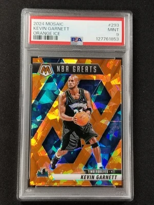 2024-25 Mosaic #293 Kevin Garnett Orange Ice Mosaic #/49 PSA 9 - Image 1 of 2