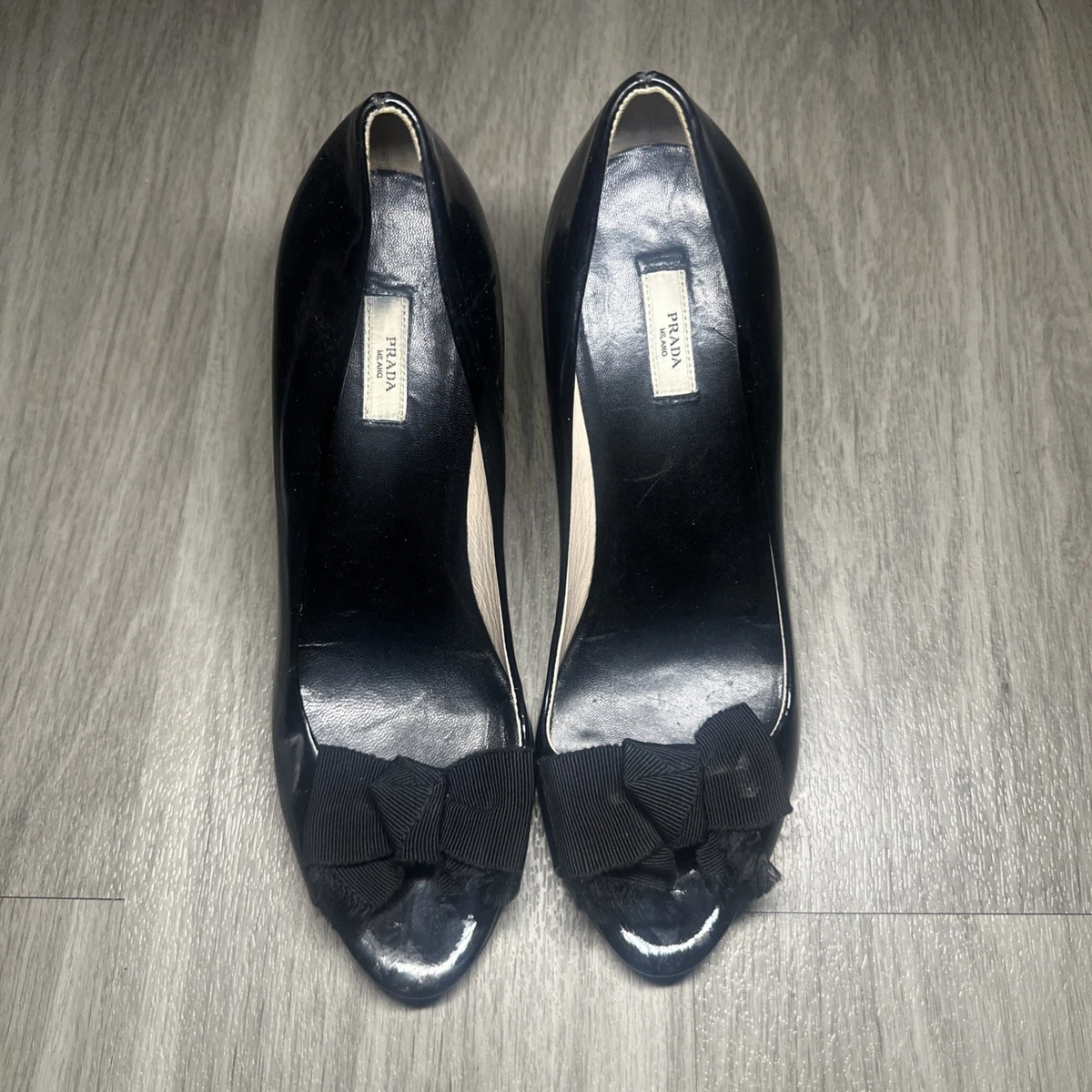 【K】PRADA Leather Low Heels Prada Leather 55MM Mules | Saks Fifth Avenue