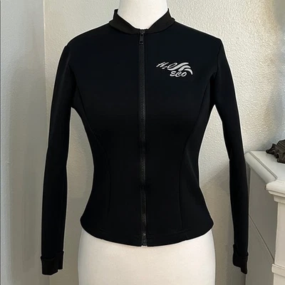 Chaqueta de Surf H2O Wear Eco Bambú Neopreno Ajustada Traje de Neopreno Rashguard Negra Mediana Foto 1 de 4