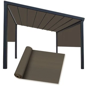 6ft Brown Fabric Roll Sun Shade Cover Cloth Windscreen Anti-UV Yard Home Deck - Picture 1 of 7