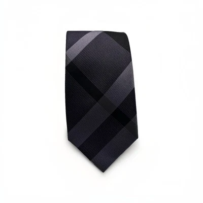 Corbata a cuadros púrpura de diseñador 100 % seda vintage Ryan Seacrest W3 L54 (237) Foto 1 de 4