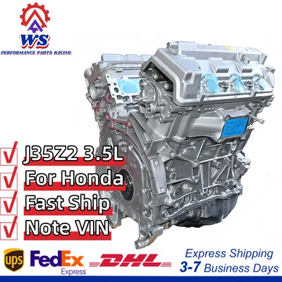 J35Z2 3.5L Long Block Engine Assembly For 08-18 Honda Accord Crosstour Acura RDX - Image 1 of 4