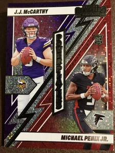 2024 Panini Contenders JJ McCarthy / Michael Penix Jr. Power Players RC Brillante! - Imagen 1 de 2