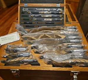 Mitutoyo 0-12" Carbide Outside Micrometer Set Mostly New READ 103-908A Japan - Picture 1 of 24