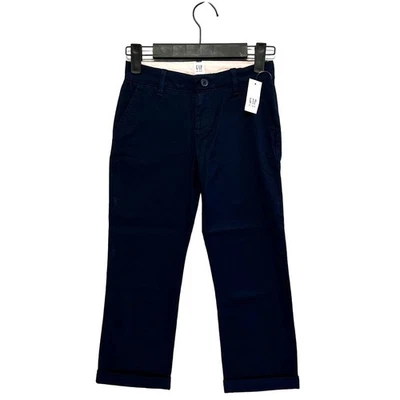 Gap Kids Chino Dress Pants NWT Youth Sz 6 Regular Indigo Straight Leg Uniform - Image 1 of 4