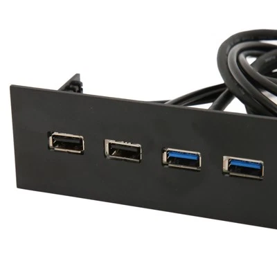 USB-Frontpanel 2 USB 2.0 2 USB 3.0 Hochgeschwindigkeitsübertragung 5 25 Zoll FAT - Bild 1 von 4