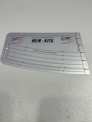 Original All Purpose Hem-Rite Clothing/Sewing Measuring Hem Gauge - Image 1 of 3