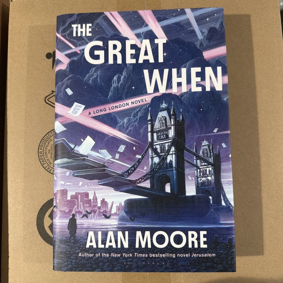 The Great When A Long London Novel Signed Autographed 1st Edition HC Alan Moore Foto 1 de 3