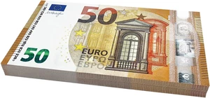 Scratch Cash Dimensioni Aumentate Al 125%, Banconote Finte 100 X 50 Euro, Fac-Si - Foto 1 di 12