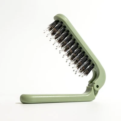 MiniPop Travel Hair Brush – Mini Folding Boar Bristles for Women Men & Kids |... - Image 1 of 4
