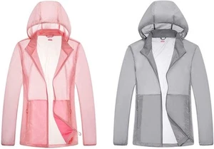 2 St Regenjacke Unisex Jacke Windjacke Wasserdicht Kapuzenjacke Rosa 2XL Grau3XL - Picture 1 of 4