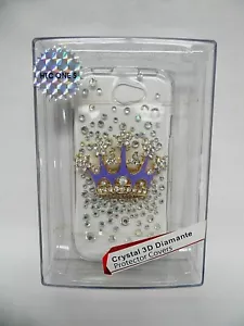 Mybat HTC ONE S Crystal 3D Diamante Bling CROWN Transparent Phone Cover - Picture 1 of 4