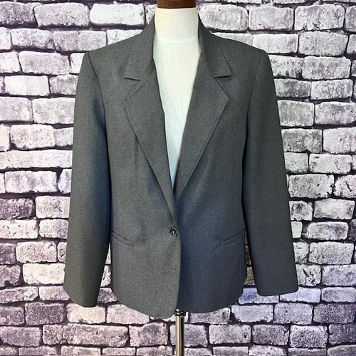 VETEMENTS Giacca grigio carrozza manica lunga 1 bottone taglia 16 100% poliestere