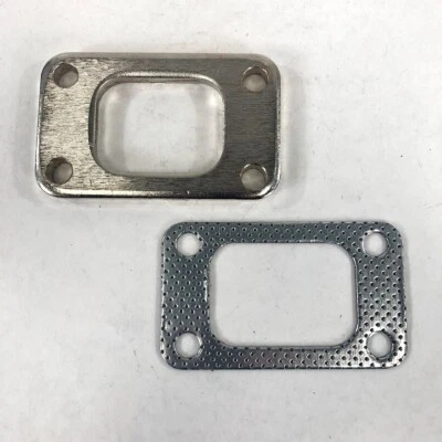 T3 T3/T4 T70 GT35 HX35W HX40W Turbo Manifold side T3 4 Bolt Flange and Gasket - Image 1 of 4