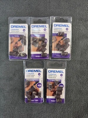 (5) Bandas de lijado de grano 120 Dremel 438, 1/4 pulgada, paquete de 6 Foto 1 de 3