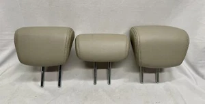 2007 - 2012 Acura RDX Rear Seat Head Rests Headrests Set of 3 Taupe Leather OEM - Picture 1 of 5