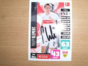 1 Match Attax card extra 20/21 Philipp Klement VFB Stuttgart signed rare