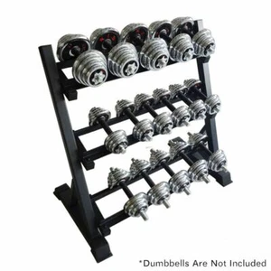 3-Tier Heavy Duty Steel Metal Dumbbell Rack Storage Racking Home Gym 300KG 3T - Picture 1 of 4