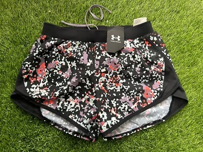UNDER ARMOUR WOMENS FLY BY 2.0 PRINTED SHORTS SIZE XL NWT $30 - Image 1 of 3