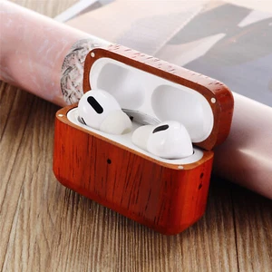 Rugged Wooden Case For Airpods 4/3/2/1th Gen Pro 2/1 Full Body Protection Cover - Picture 1 of 16