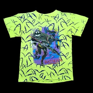 Vintage 1991 SSI Batman Returns Movie AOP All Over Print Single Stitch T-Shirt L - Picture 1 of 7