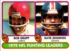 1980 Topps - #336 Dave Jennings, Bob Grupp (RC) - Picture 1 of 2