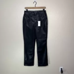 Judy Blue Faux Leather Jeans Womens 5 27 Pants Black Straight Leg NEW - Picture 1 of 7