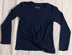 Art Class Sweatshirt Girls XS Scrunch Front Minimalist Preppy Hippie Blue - Picture 1 of 8