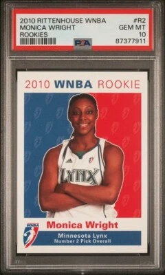 2010 Rittenhouse WNBA Rookie Monica Wright PSA 10 Minnesota Lynx Toronto  - Image 1 of 2