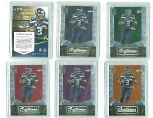 2016 Russell Wilson 6x Elite Craftsmen SP LOT Orange #d /25 Purple /49 Red /75 - Picture 1 of 2