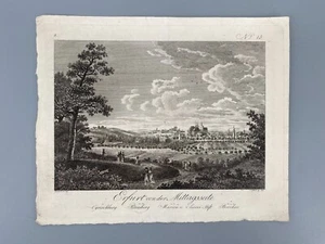 *KUPFERSTICH RADIERUNG ERFURT VON DER MITTAGSSEITE ANSICHT DORNHEIM SCHULE 1808 - Bild 1 von 3