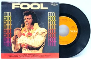 ELVIS PRESLEY - FOOL - STEAMROLLER BLUES - ROCK PICTURE SLEEVE & 45 - Imagen 1 de 2
