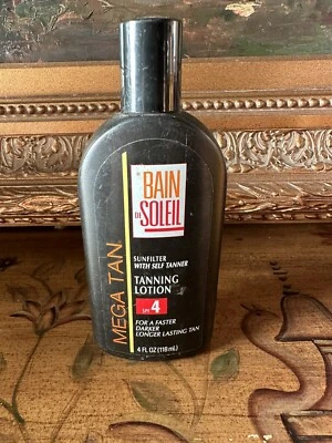 RARE VINTAGE Bain de Soleil Mega Tan Sunfilter w/ Self Tanner 4 fl oz SPF4 READ - Image 1 of 3