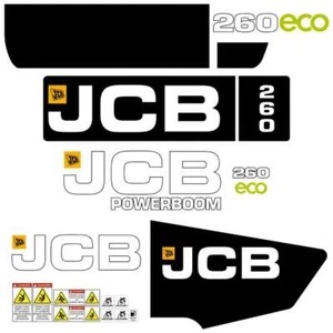 JCB 260 ECO Decals  - Repro Decal Stickers Kit  - Bild 1 von 1