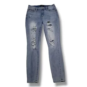 Pantalones de mezclilla Judy Blue ajustados para mujer 29 desgastados tiro medio lavado claro - Imagen 1 de 11