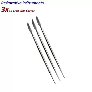 3er Set Dentallabor Instrumente Le Crone Wachsmodellierung Schnitzer Amalgam - Bild 1 von 4