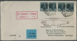Graf Zeppelin Flight Cover Seville Spain to Berlin Germany 1930 - Picture 1 of 2