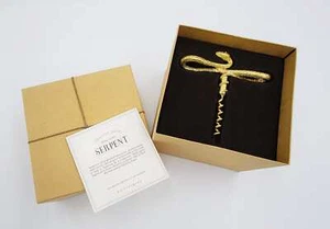 Rare Pottery Barn Limited Edition Gold Serpent Ouvre-Bouteille Corkscrew NIOB - Picture 1 of 9