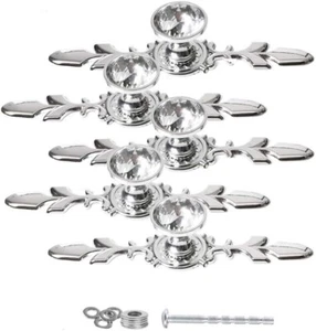 Crystal Drawer Dresser Knobs Pulls Handles 10pcs 4.7" Diamond Cabinet Knobs - Picture 1 of 8