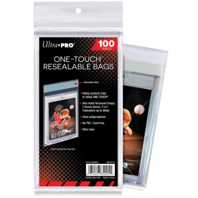 100 Ultra PRO One-Touch Resealable Bags Protectors Magnetic Card Case Sleeves - image 1 of 3