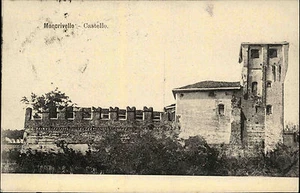 Moncrivello Region Piemont Italien s/w Postkarte ~1910 gelaufen Castello Burg - Picture 1 of 2